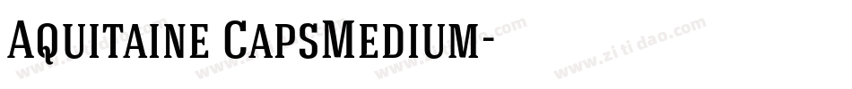 Aquitaine CapsMedium字体转换